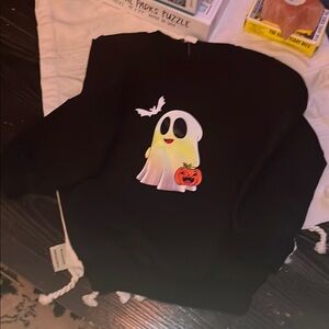 Black Halloween Ghost Sweatshirt